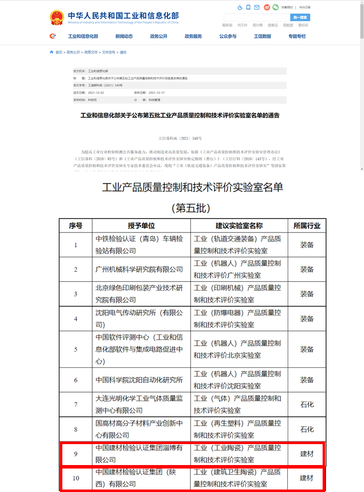 国检集团上榜工信部第五批工业产品质量控制和技术评价实验室名单.png